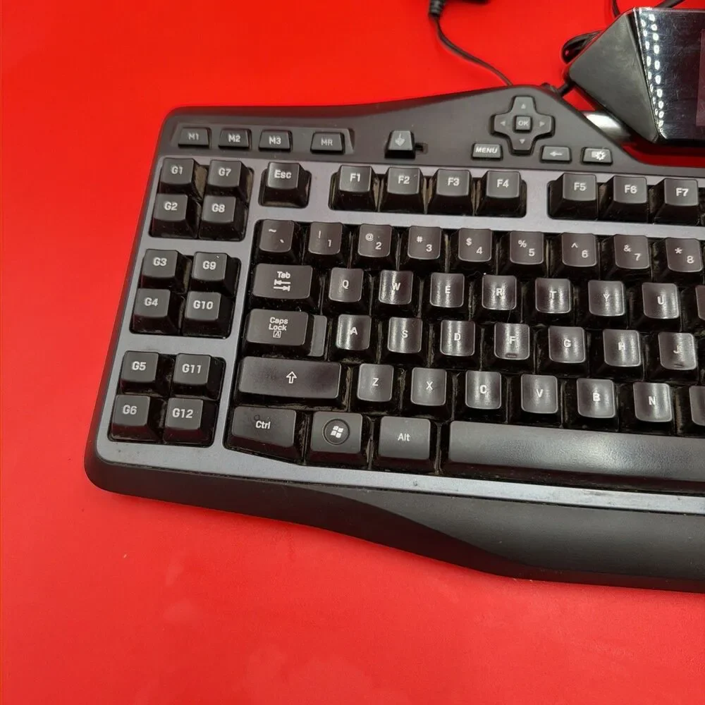 Logitech G19s Gaming Computer Keyboard with Power Cord and AC Adapter - Working